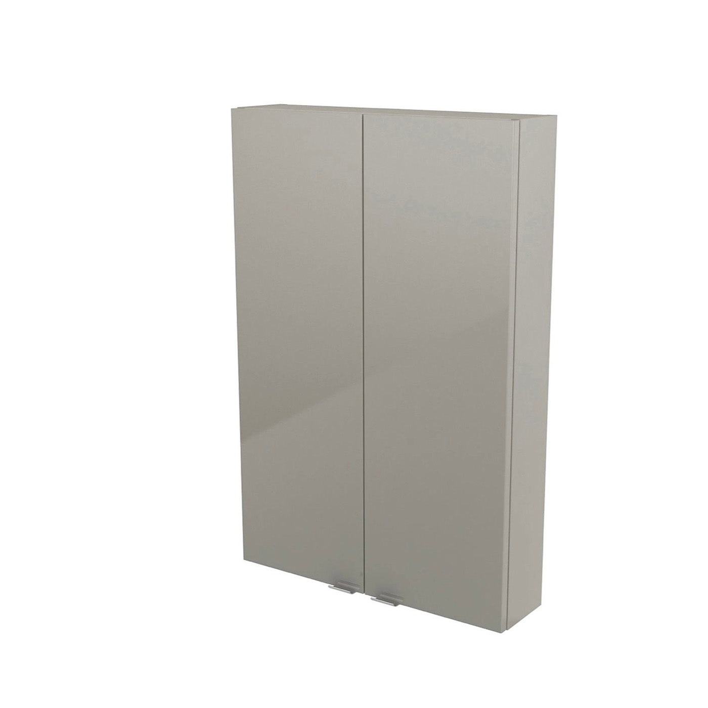 GoodHome Wall Cabinet Imandra Gloss Taupe Bathroom Storage Wall Mounted Cupboard - Image 1
