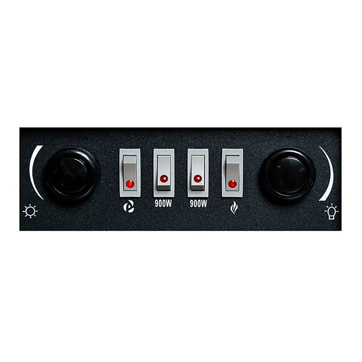 Electric Stove Fire Heater Fireplace Black Freestanding Log Flame Effect H540mm - Image 8