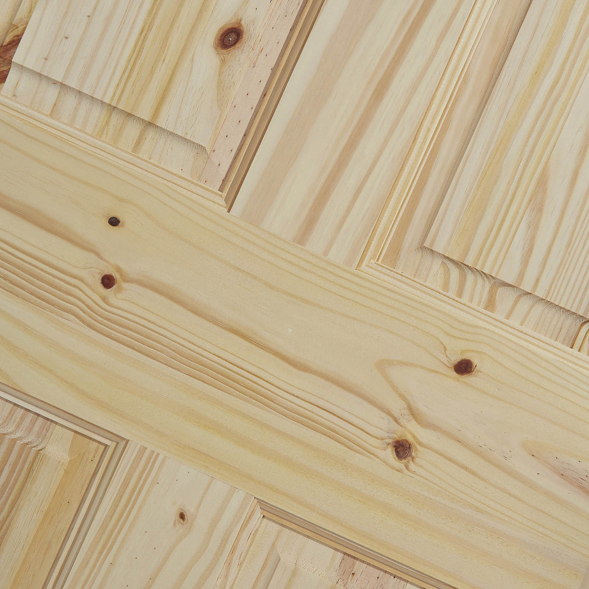 Internal Timber Fire Door 4 Panel Unglazed Natural Pine (H)1981mm (W)762mm - Image 3