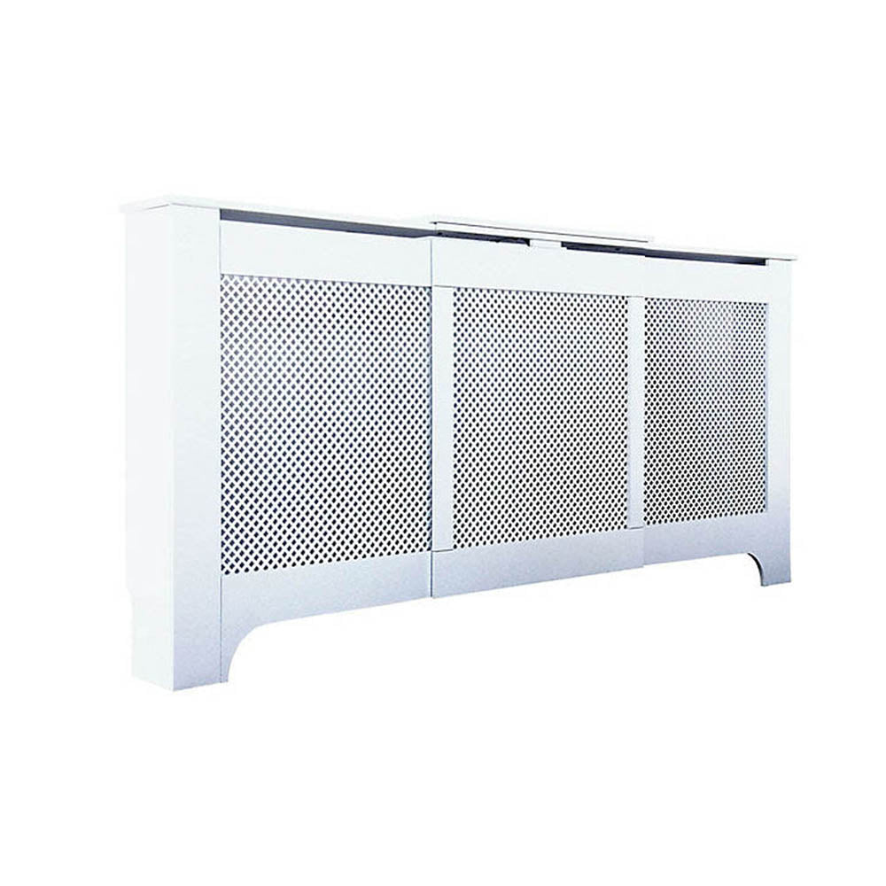 Radiator Cover Cabintet Grill Shelf White MDF Modern Traditional Furniture - Image 1
