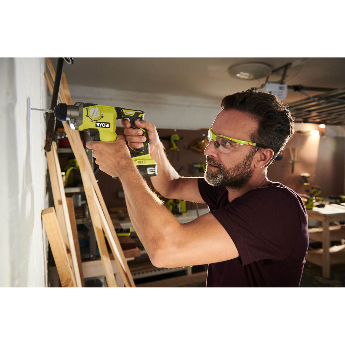 Ryobi SDS+ Drill Cordless R18SDS-0 18V One+ Non-Replaceable Carbon Body Only - Image 3