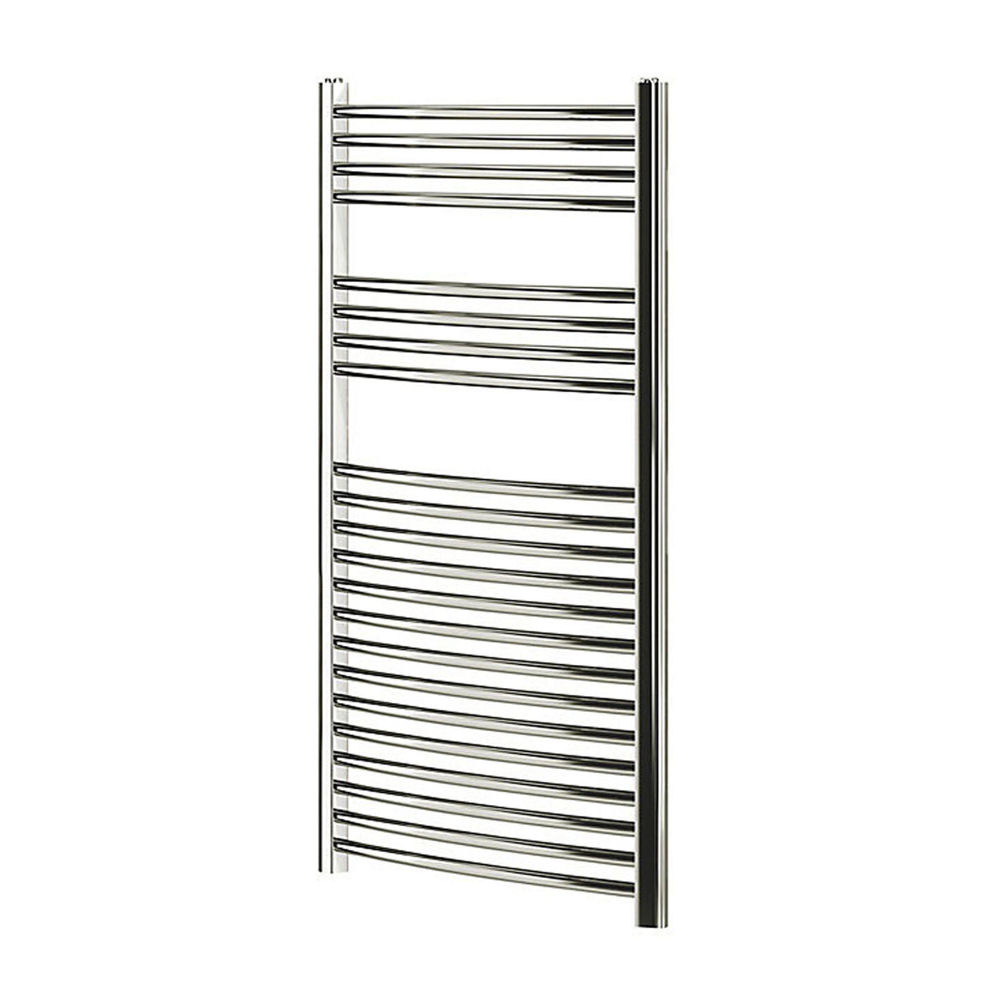 Towel Rail Radiator Warmer Heater Curved Chrome Bathroom 382W 10bar (H)1100mm - Image 2