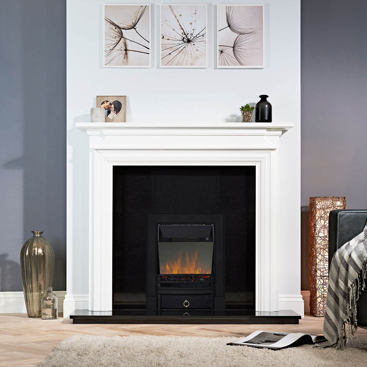 Focal Point Inset Electric Fire Soho 2kW Cast iron effect (H)596 (W)485mm - Image 2