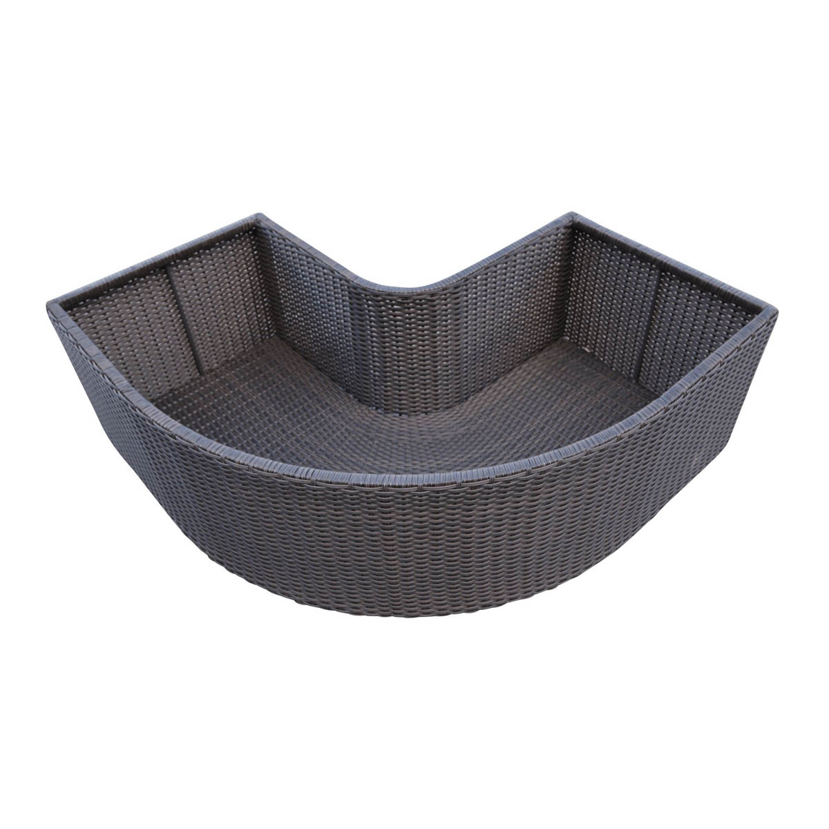 Corner Planter Rattan Effect Durable Weather Resistant (H)41(W)37cm - Image 1