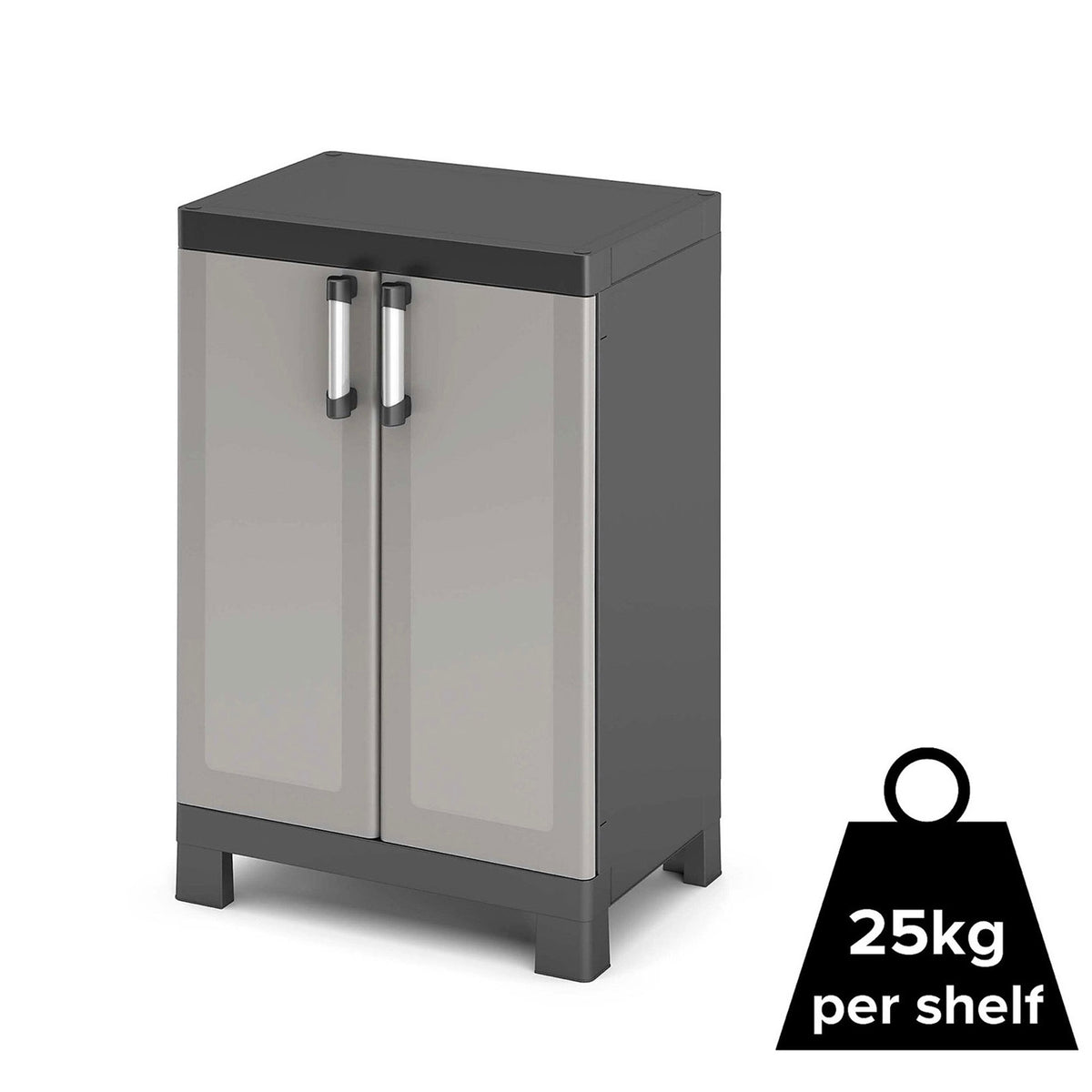 Form Storage Cabinet Links 2 Shelf Polypropylene Short Utility Unit Tool Storage - Image 1