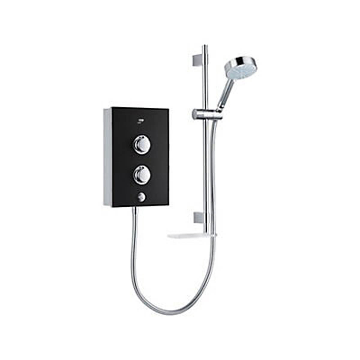Mira Electric Shower 8.5kW Black Onyx Manual 4 Spray Pattern Round Modern - Image 1
