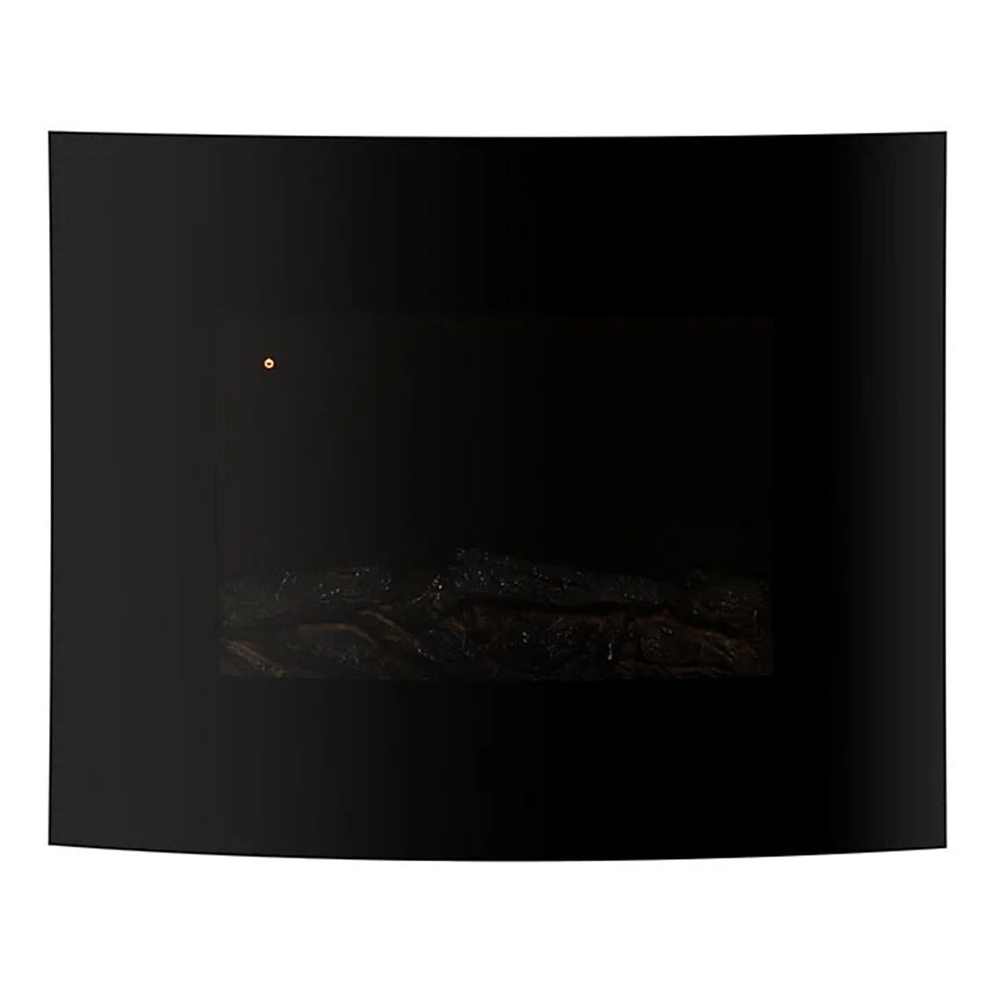 Electric Fireplace LED Flame Effect Wall Mounted Black Glass Heater Modern 1.8kW - Image 6