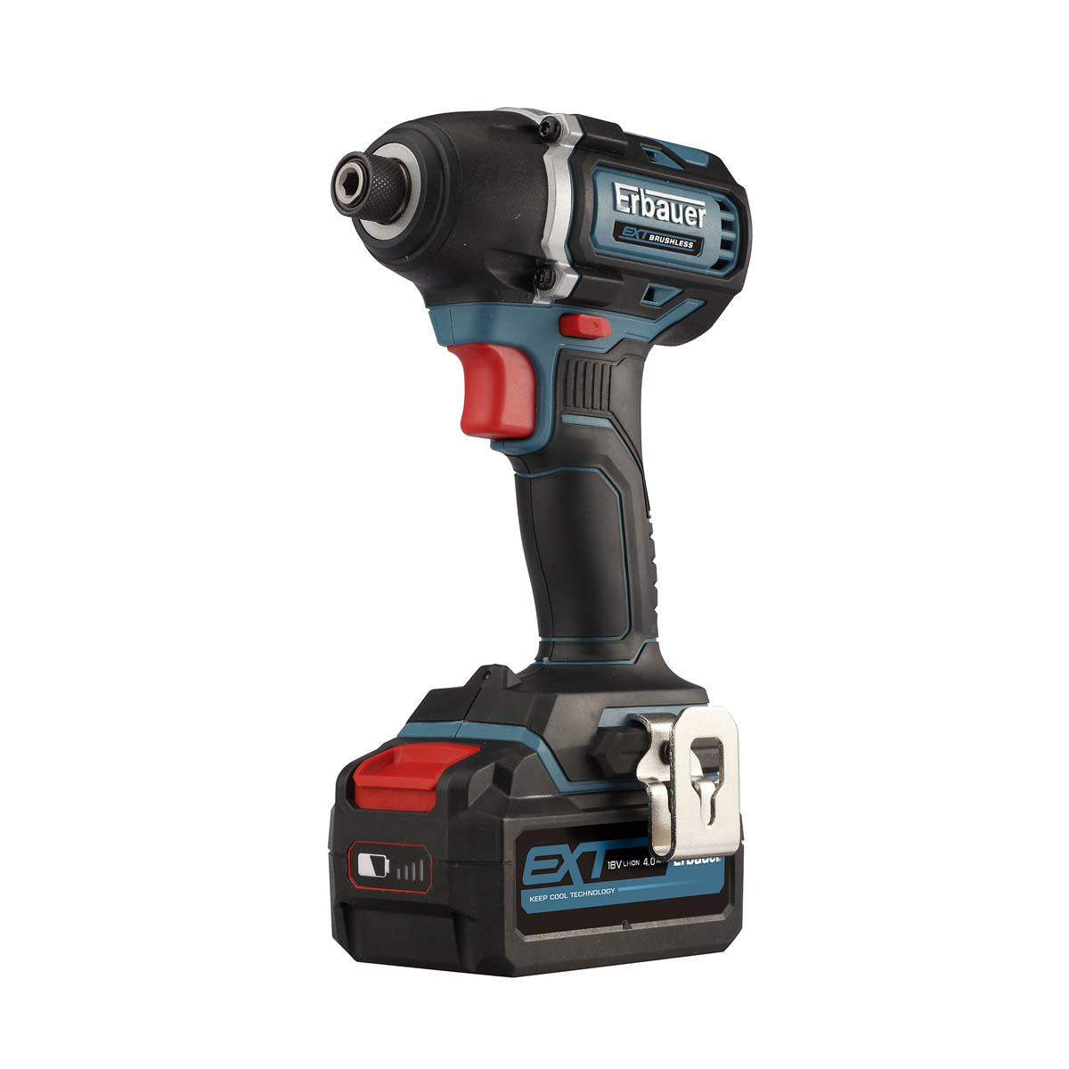 Erbauer Impact Driver Cordless 18V 4Ah Li-Ion EID18-Li Brushless Compact - Image 1