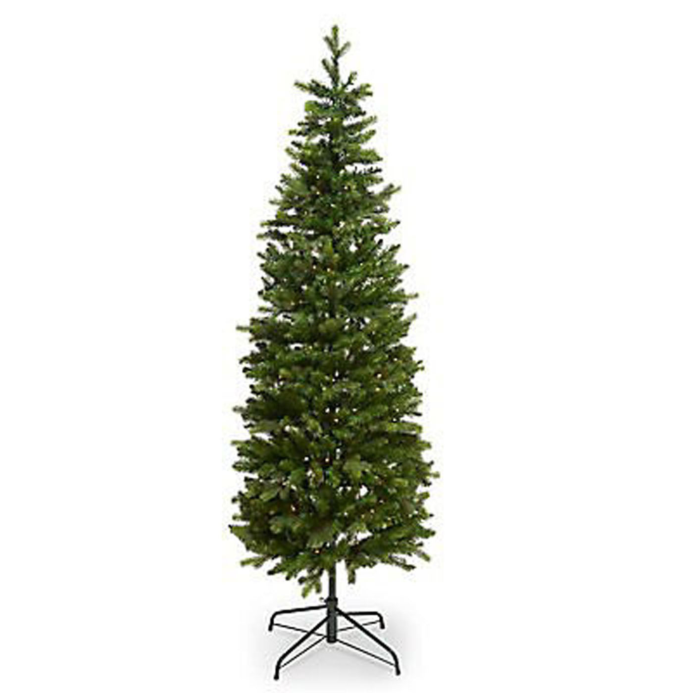 Christmas Tree 6ft Artificial Green Pre Lit LED Warm White Pop Up Slim Indoor - Image 1
