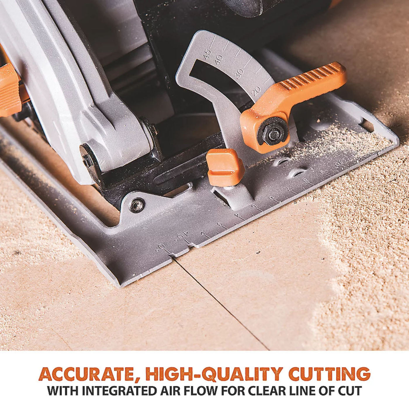 Evolution Circular Saw Electric R185CCSL240 Metal Wood Plastic 185mm 1200W - Image 3