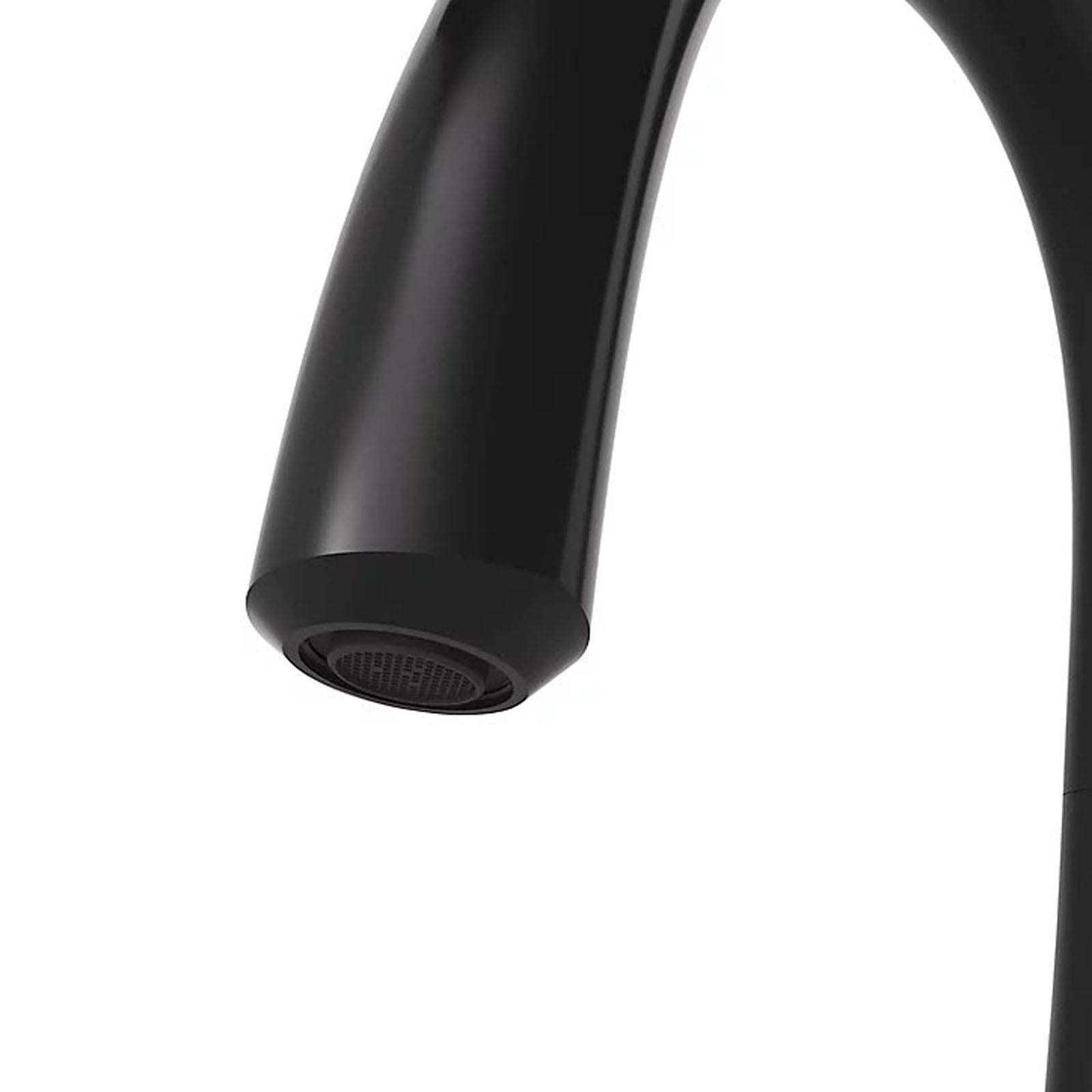 Kitchen Mixer Tap Single Lever Matt Black Graphite Effect Deck Mounted Modern - Image 4