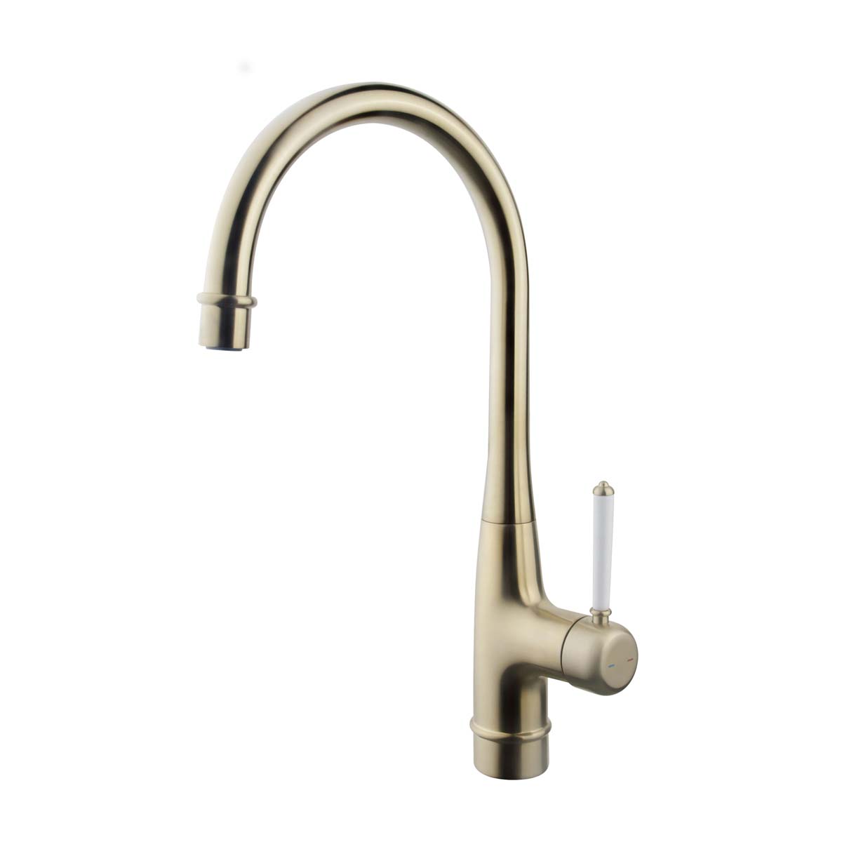 Kitchen Tap Mixer Brass Single Side Lever Ceramic Cartridge Traditional Faucet - Image 1