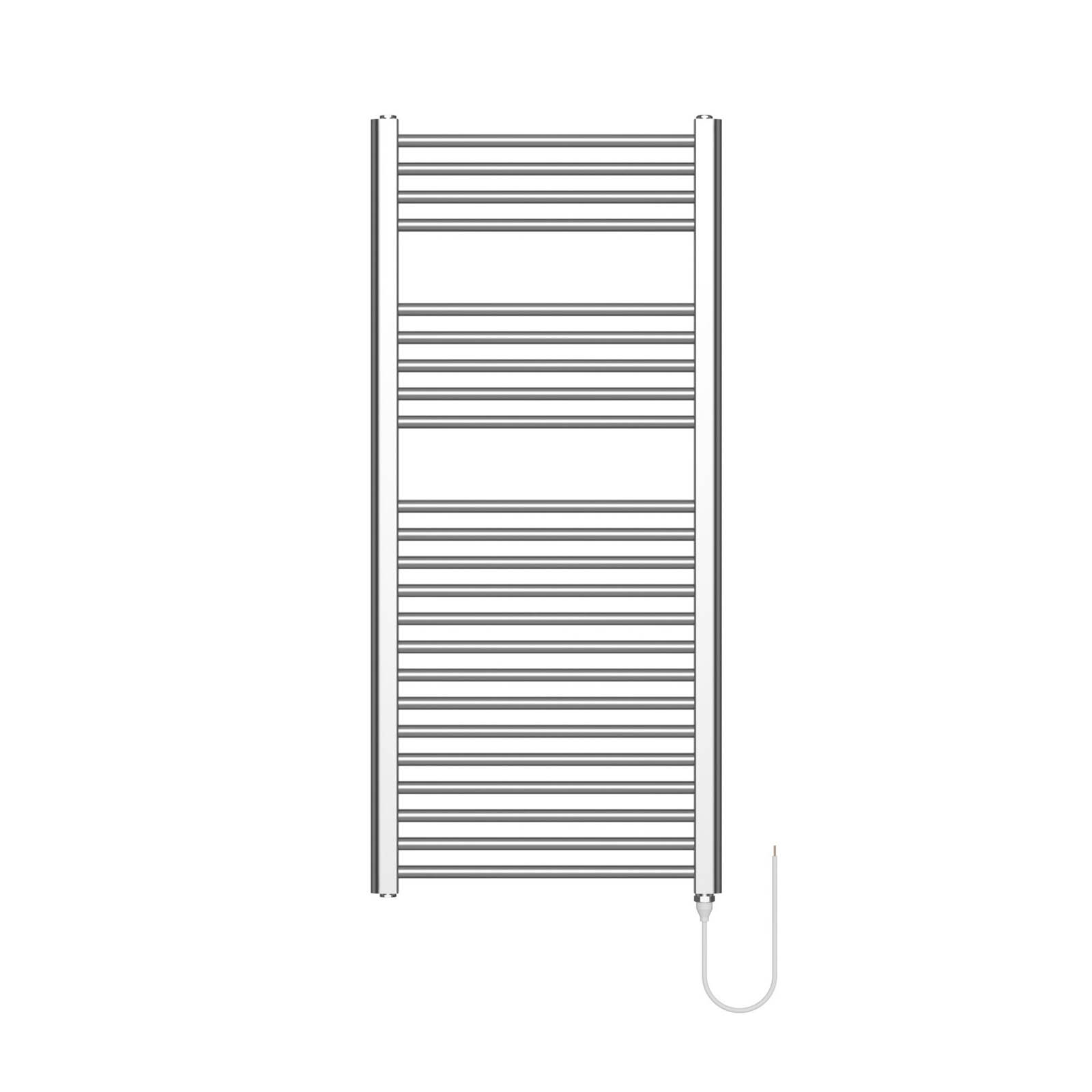 Flomasta Towel Rail Radiator Warmer Electric Chrome Flat (W)500mm x (H)1100mm - Image 2