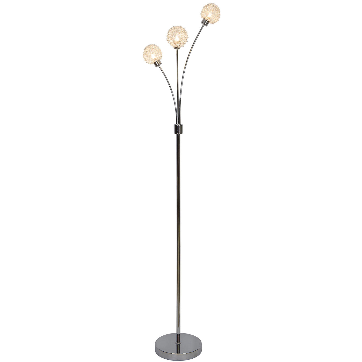 GoodHome Floor Lamp 3 Light Phaidros CL286B-3F Chrome Effect 40W 240V - Image 4
