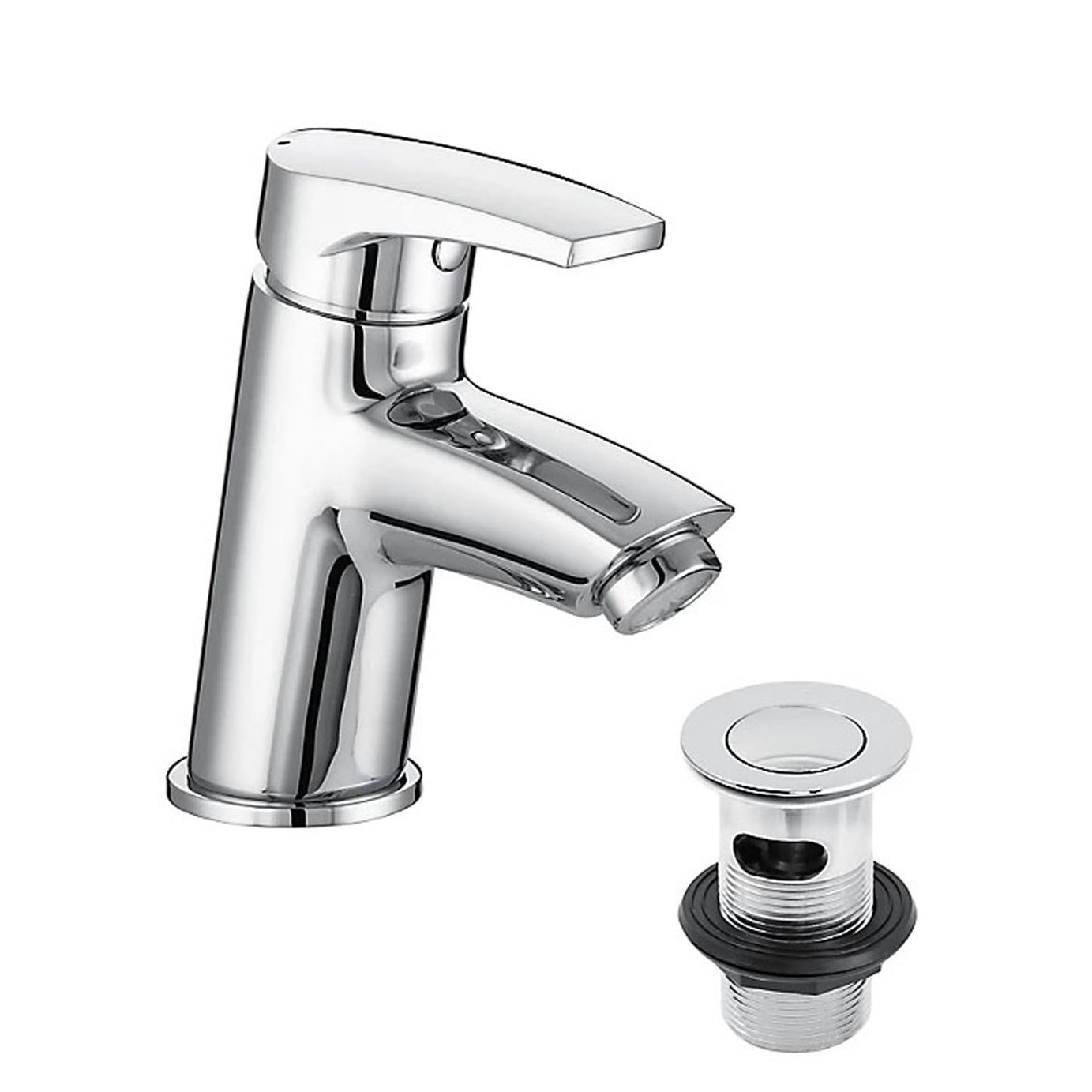 Bristan Basin Tap Mono Mixer Chrome Small Single Lever Waste Bathroom Faucet - Image 1