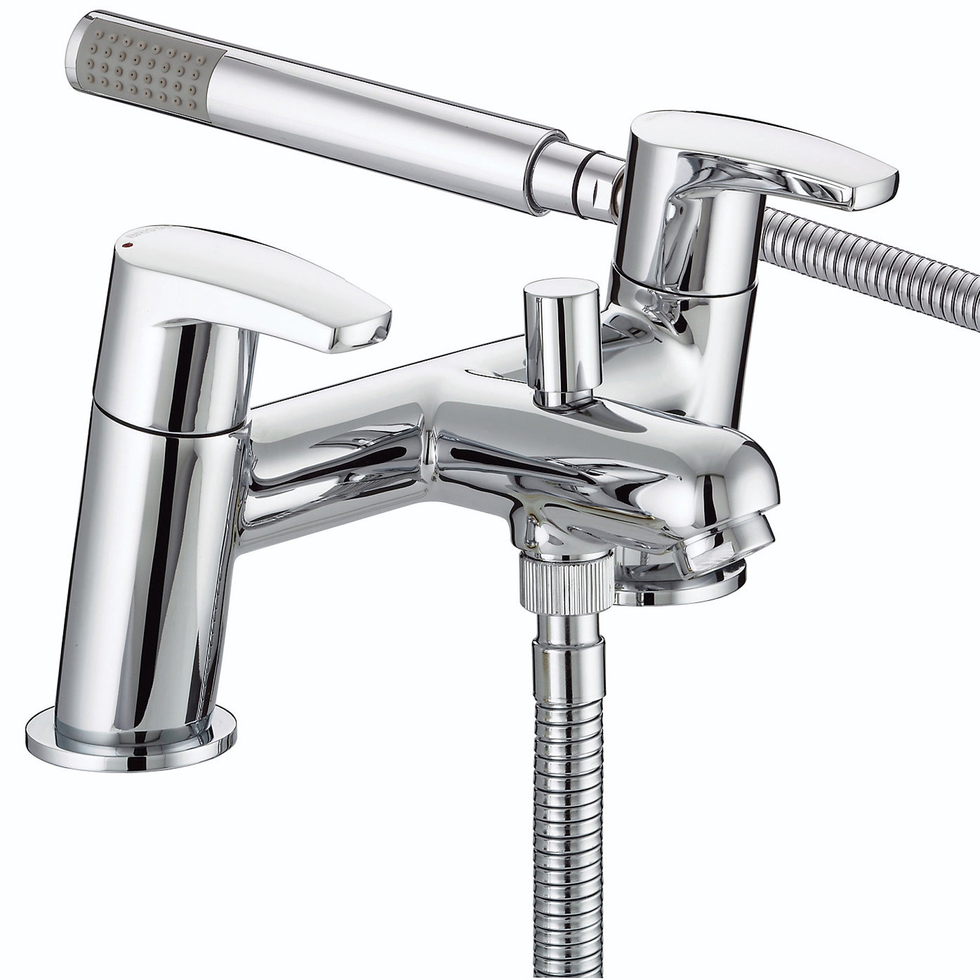 Bristan Bath Filler Tap Mixer With Hand Held Set Chrome Double Lever Bathroom - Image 2