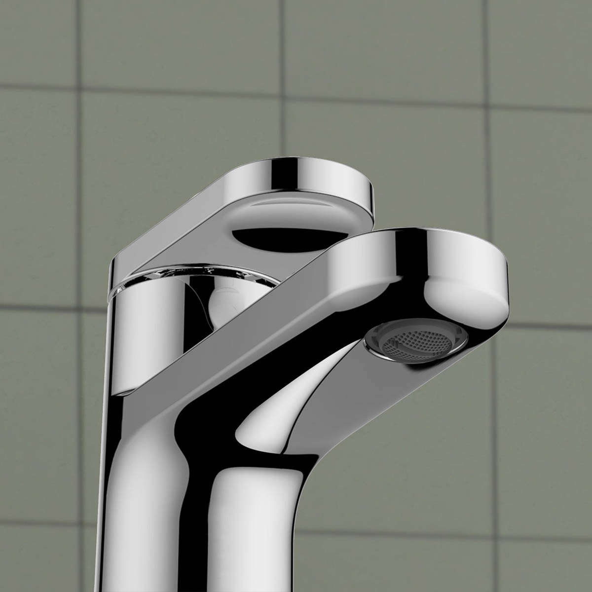 Bathroom Basin Tap Mono Mixer Chrome Single Lever Full Turn Modern Faucet - Image 2