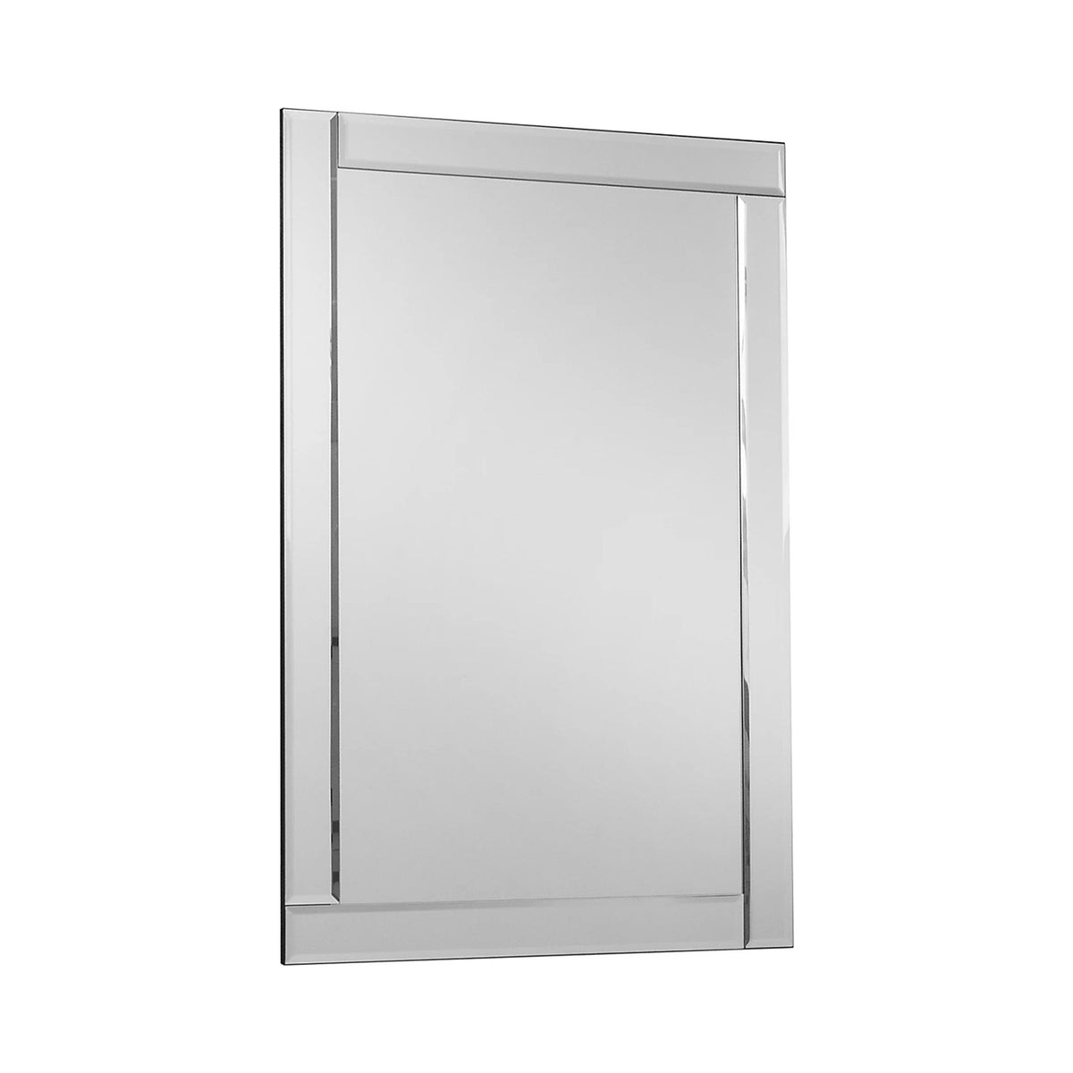 Aripa Frameless Wall Mirror Art Deco Clear Rectangular Living Bedroom 76x50cm - Image 2