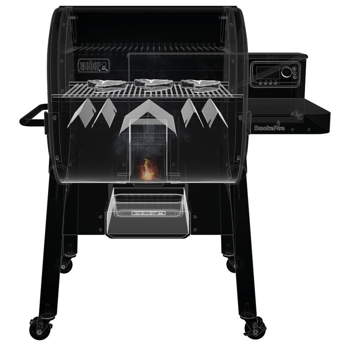Weber SmokeFire Barbecue Grill BBQ Wood Fired Pellet All Rounded Smart LCD - Image 3