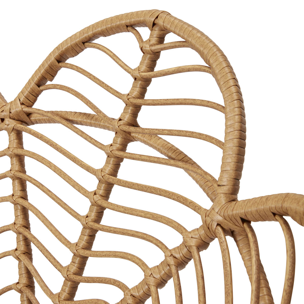 Accent Chair Rattan Effect Flower Indoor Outdoor Grey Cushion Steel Legs - Image 4