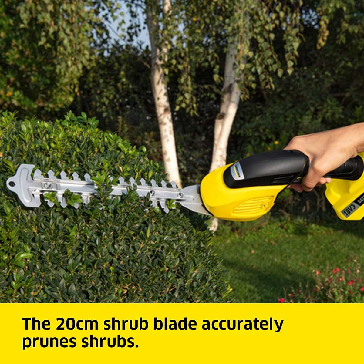 Karcher Hedge Trimmer GSH 18-20 Grass Shear Cordless Compact 18V 200mm Body Only - Image 8