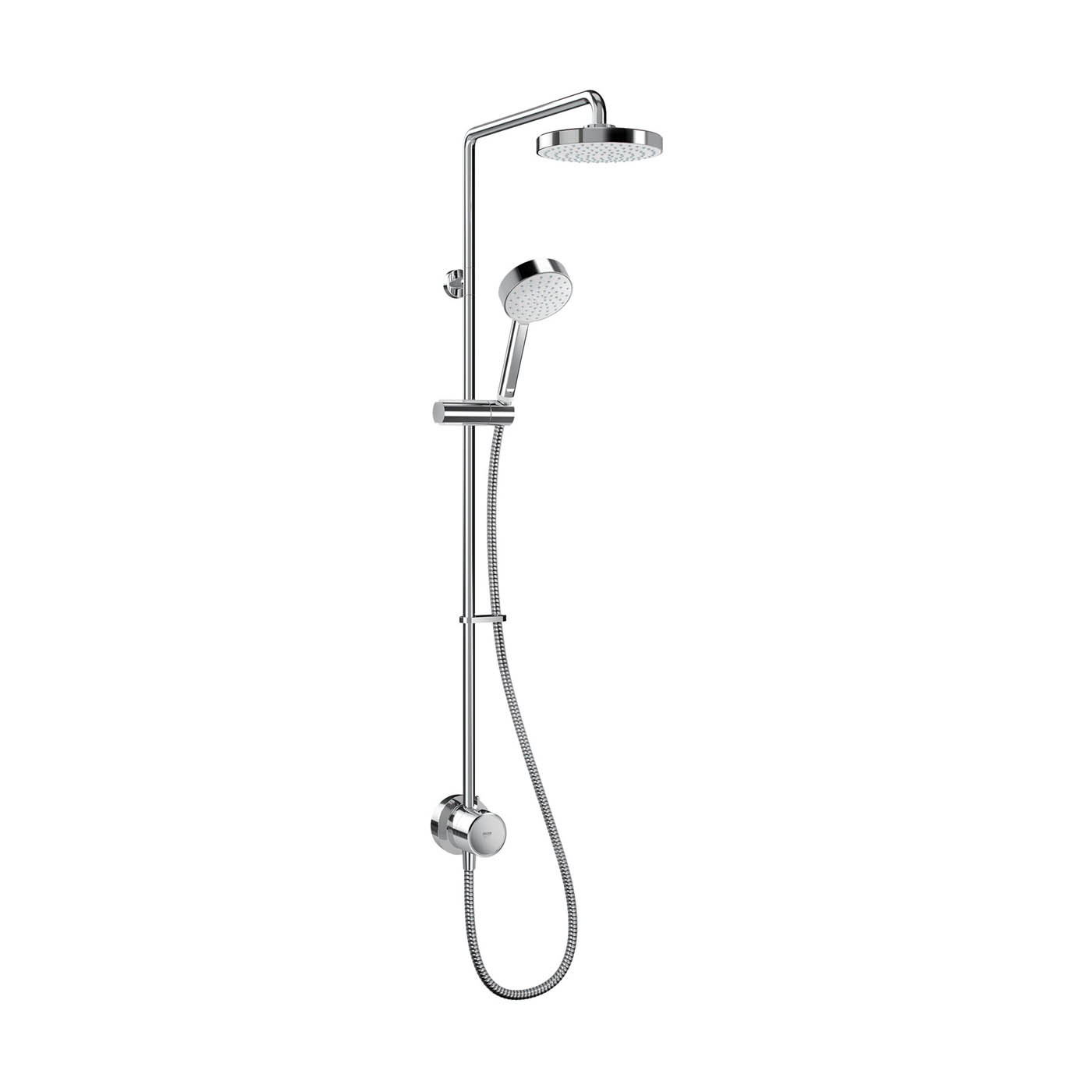 Mira Mixer Shower Minimal Thermostatic Chrome Effect Twin Round Head Compact - Image 1