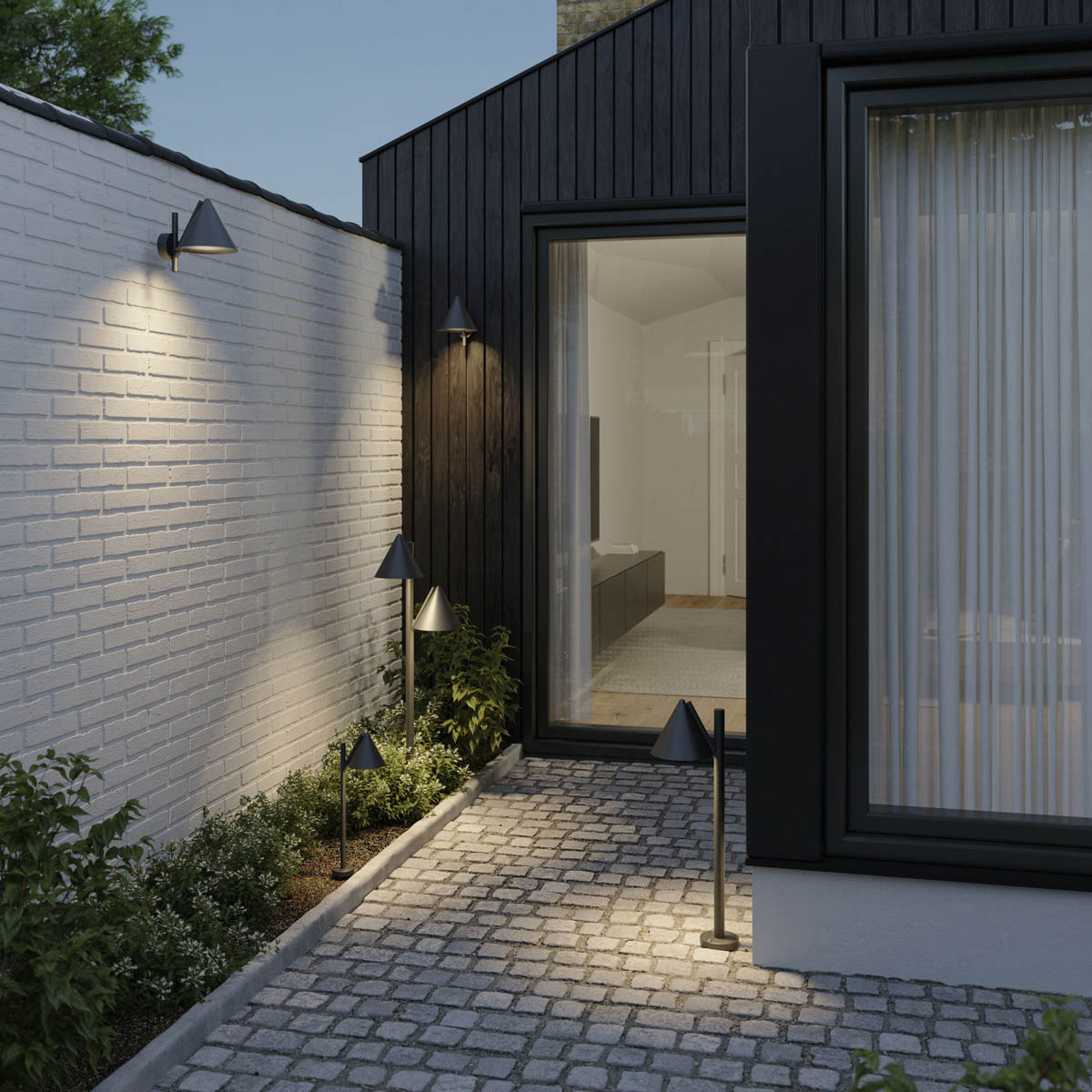 GoodHome LED Outdoor Post light Black Mains-powered 1 lamp Integrated (H)700mm - Image 1