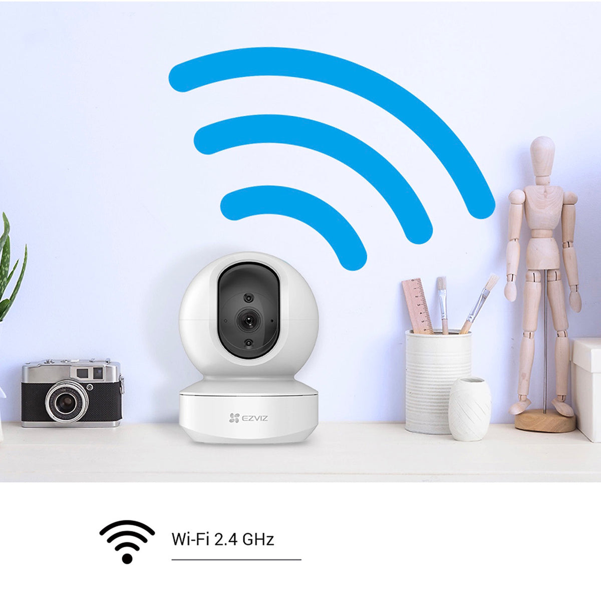 EZVIZ Indoor IP Camera TY1 Smart Pan Tilt Wired Home Security White - Image 7