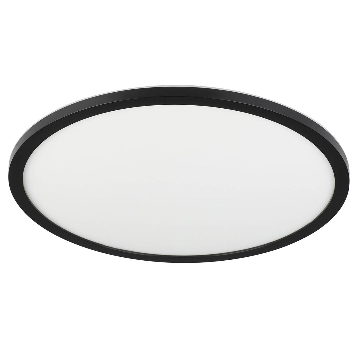 LED Ceiling Light Round Dimmable Matt Plastic Black Modern Hallway Bathroom - Image 1