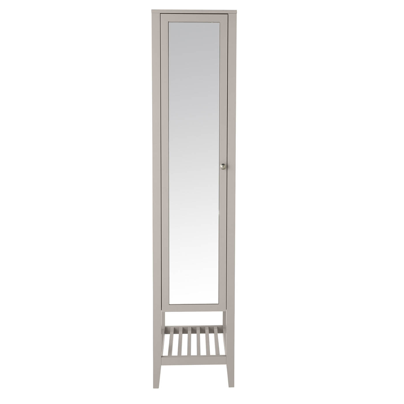 Bathroom Cabinet Perma Freestanding Tall Satin Grey Single (H)185 (W)40cm - Image 3