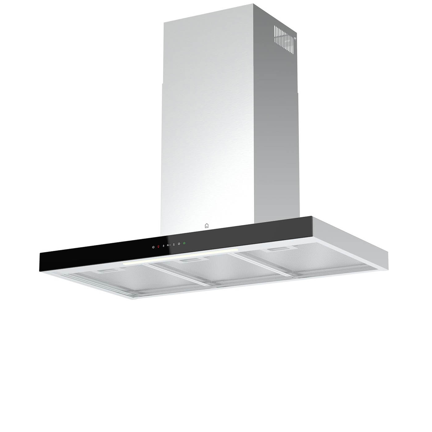 Cooker Hood Box Touch Control GHBH90ASBL Brushed Stainless Steel Effect (W)90cm - Image 1