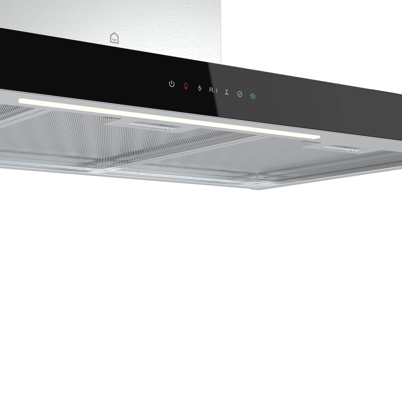 Cooker Hood Box Touch Control GHBH90ASBL Brushed Stainless Steel Effect (W)90cm - Image 5