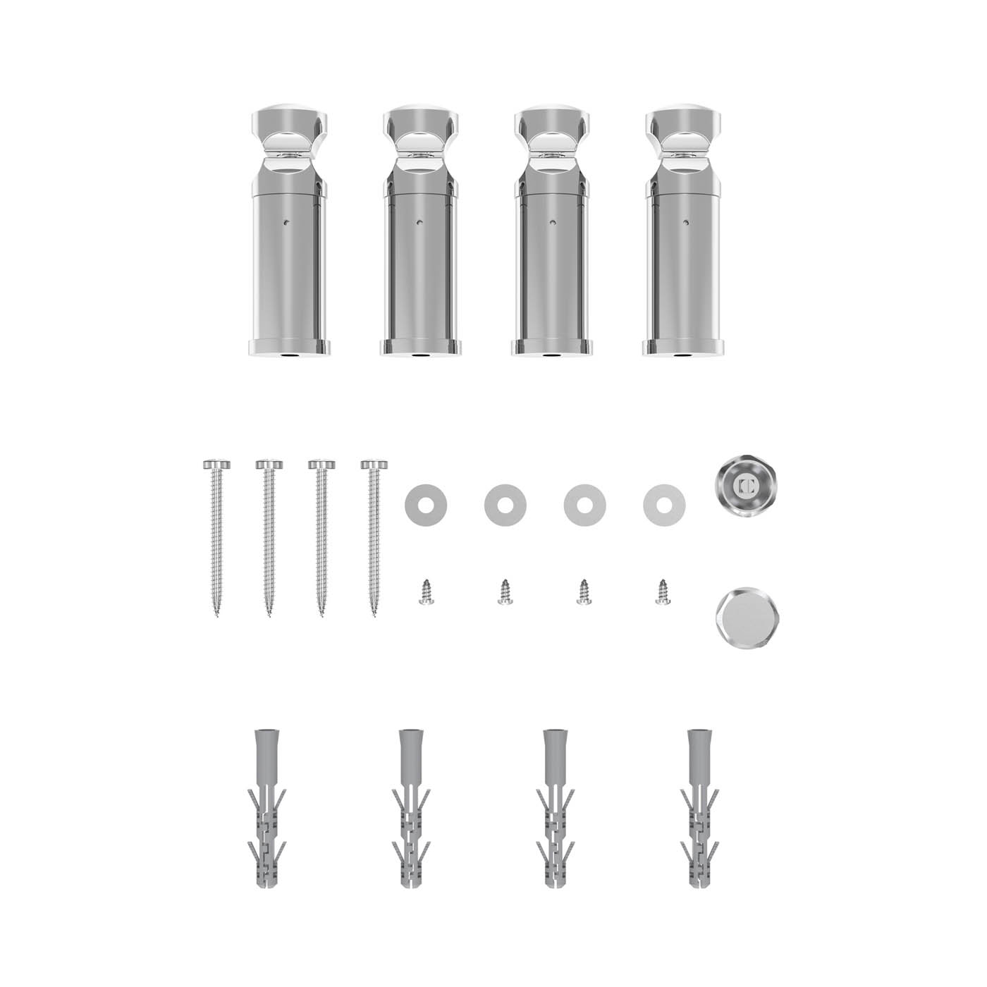 Flomasta Towel Rail Radiator Flat Chrome Effect Vertical 563BTU (W)400x(H)700mm - Image 4