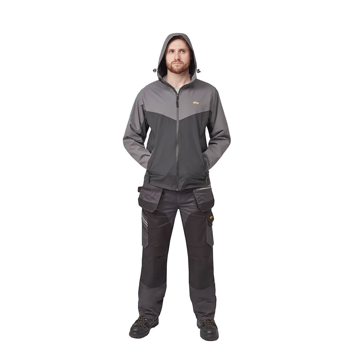 Site Messner Work Jacket Black Grey XL Full Zip Heavy Duty Trade Jacket - Image 9