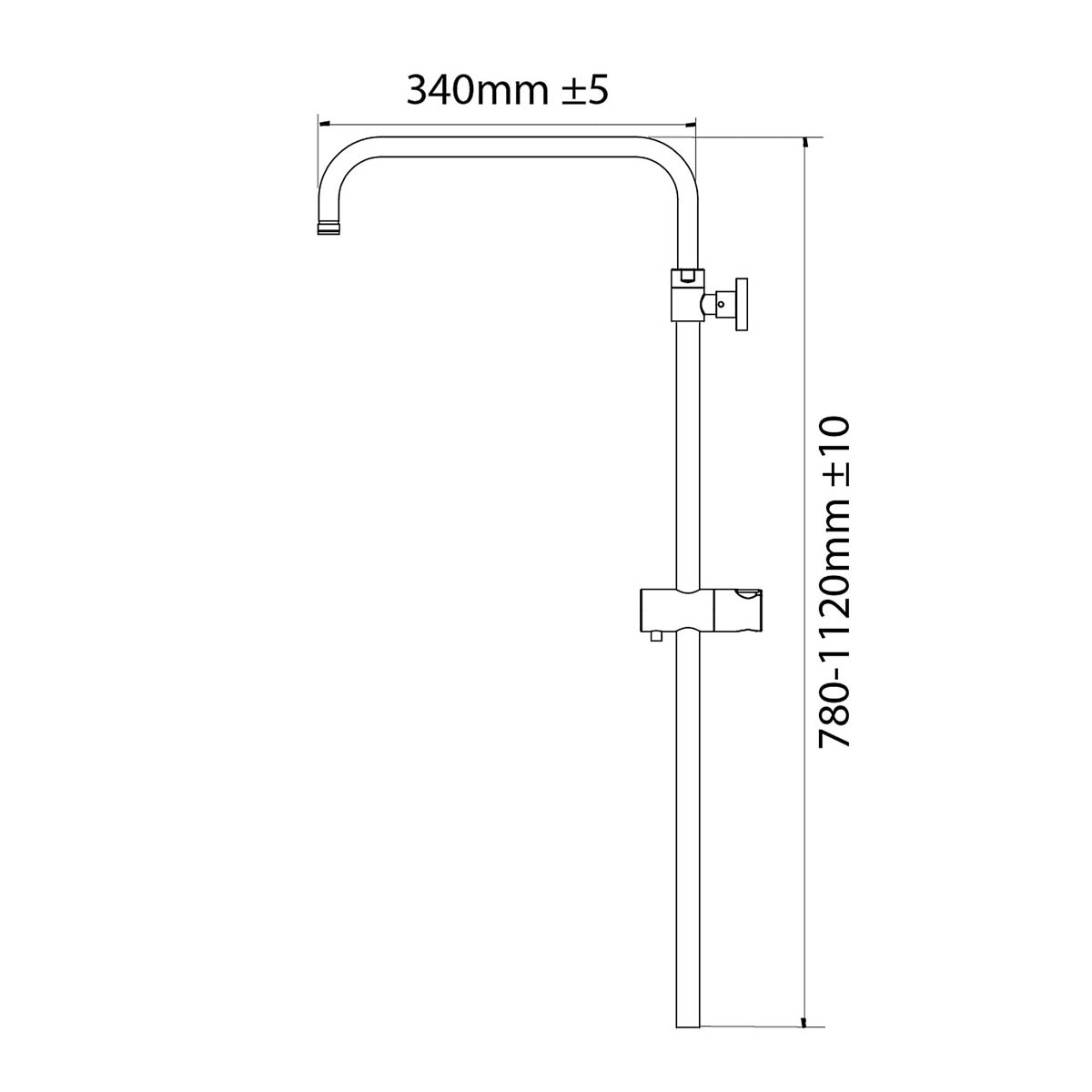Triton Thermostatic Mixer Shower Dual Head Matt Black Brushed Steel Square - Image 6