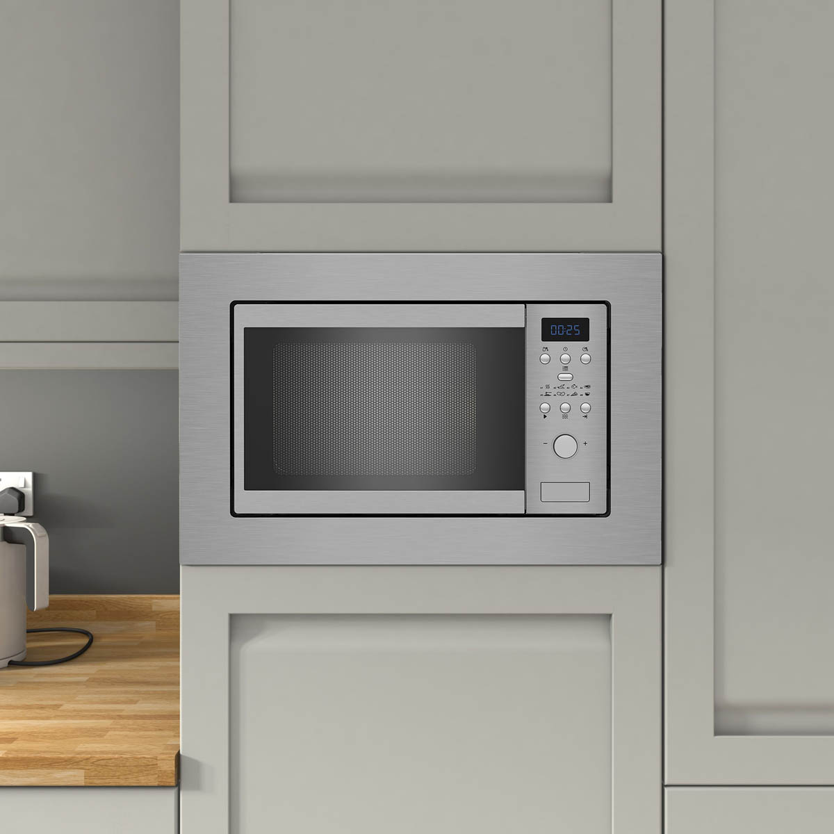 Beko Built-in Microwave Stainless Steel BMOB17131X Integrated Defrost 17L - Image 1