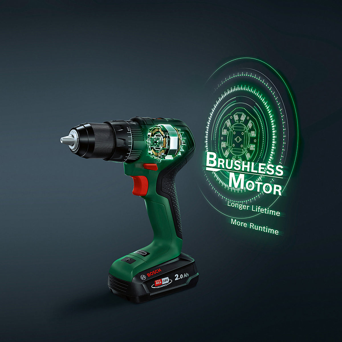 Bosch Combi Drill Cordless 18V 2x2Ah Li-Ion UniversalImpact18V-60 Brushless - Image 9
