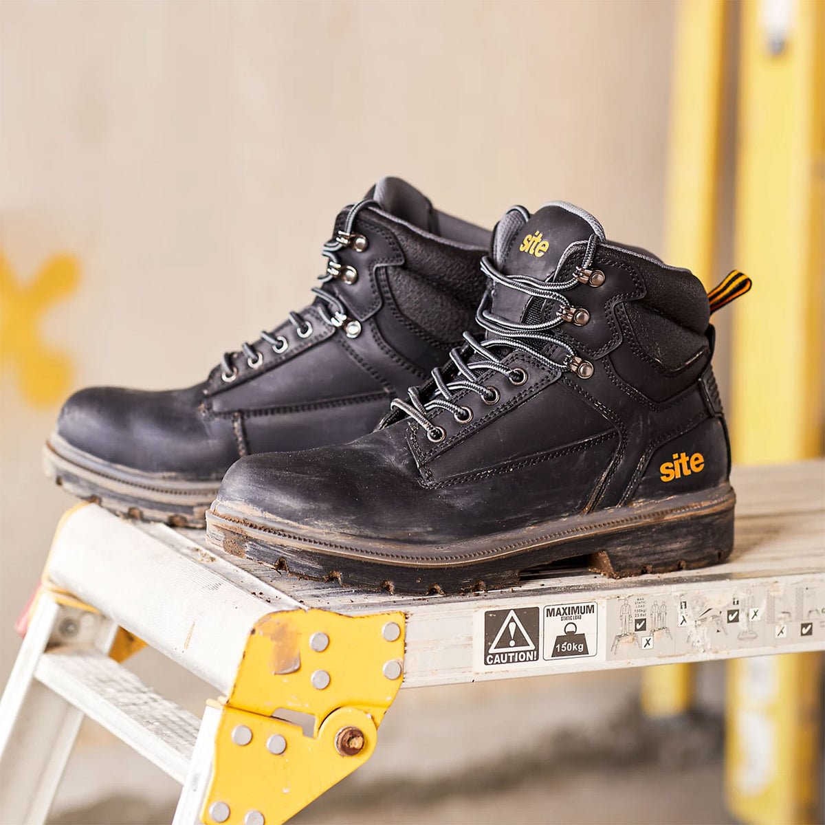 Site Safety Boots Mens Black Standard Fit Steel Toe Work Shoes Size 8 Marble2.0 - Image 8