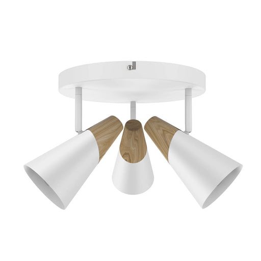 Arraqis Plate Matt White 3 Light Spotlight - Image 1