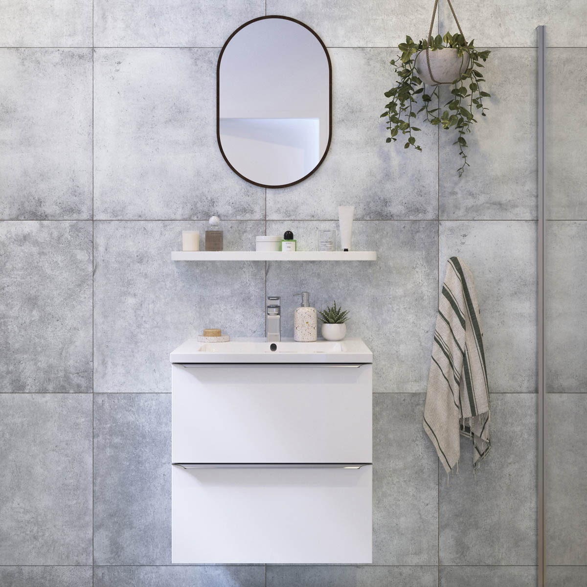 Sensio Bathroom Mirror Dark Bronze Wall Mounted Contemporary (H)60cm (W)40cm - Image 3