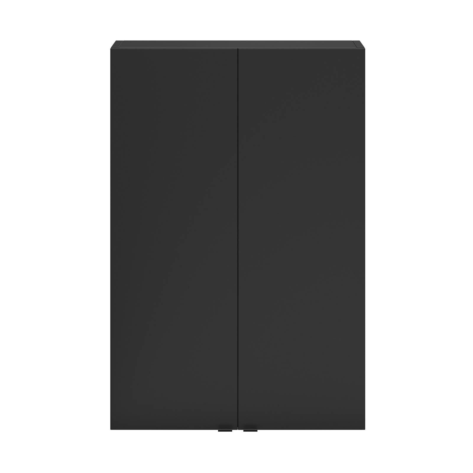 GoodHome Bathroom cabinet Double Wall Imandra Matt Black (H)90cm (W)60cm - Image 4