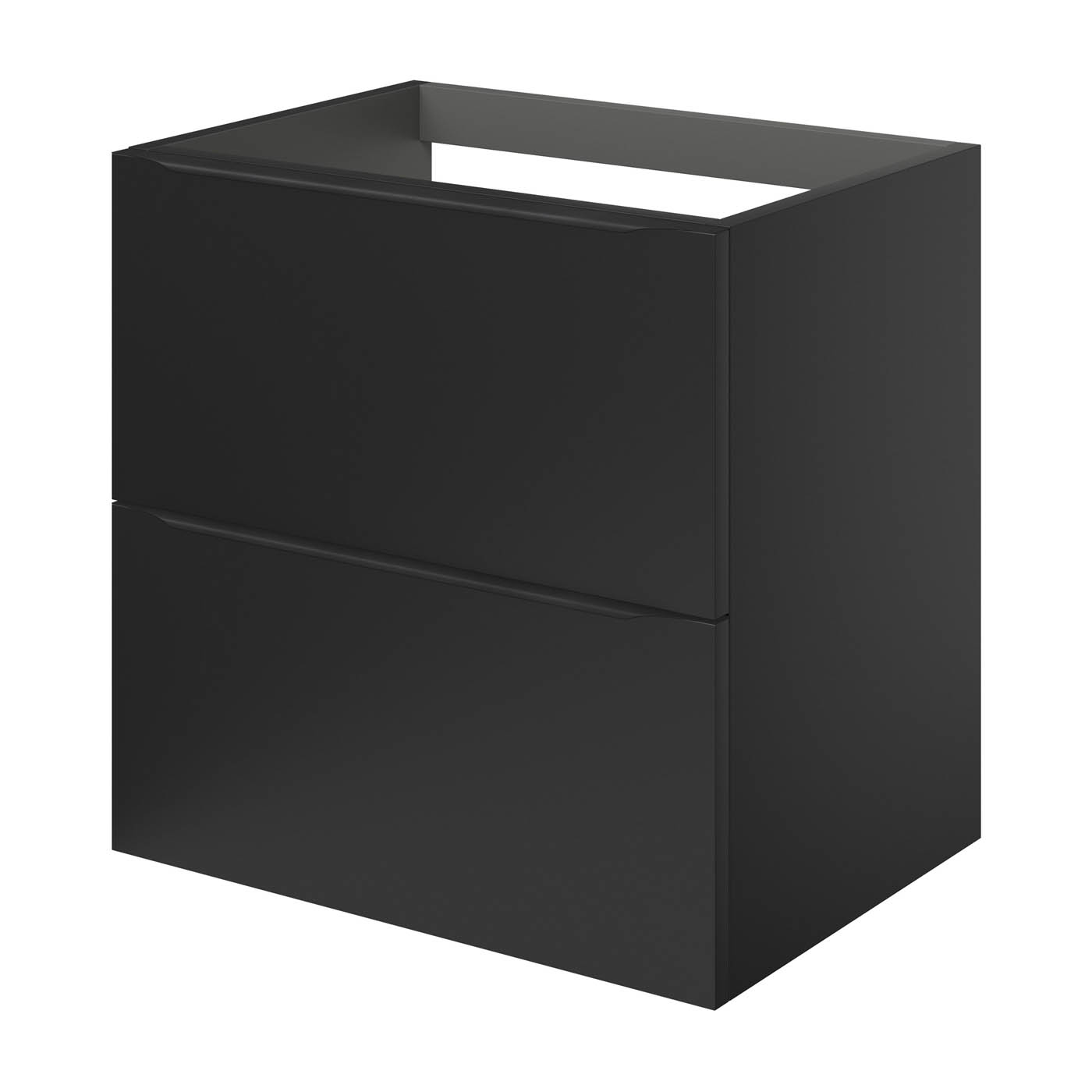 Imandra Bathroom Cabinet Under Sink Matt Black Wall-Mounted (H)600mm (W)600mm - Image 1