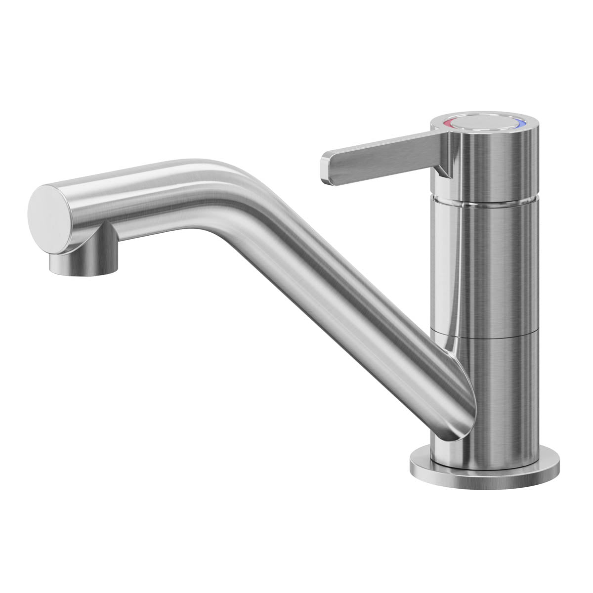 Kitchen Tap Mixer Stainless Steel Single Lever Swivel Spout Contemporary Faucet - Image 1