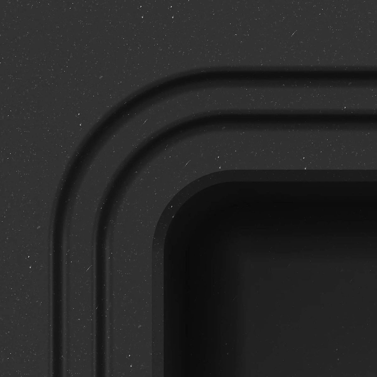 GoodHome Romesco Composite Quartz Sink Drainer Black 773x773mm - Image 5