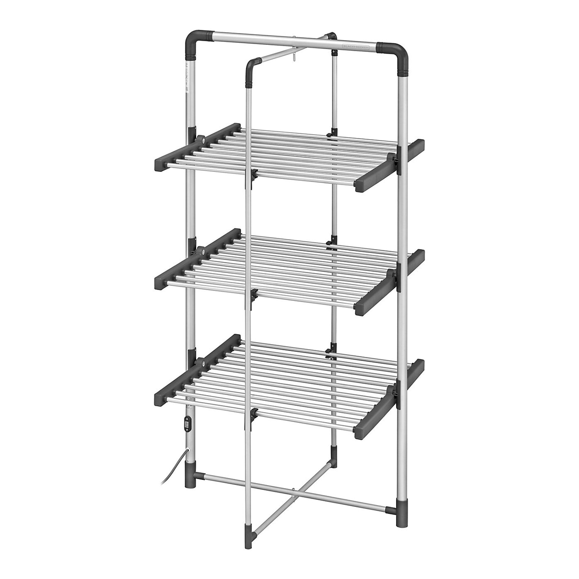 Black And Decker Heated Airer Dryer 3 Tiers Folding Clothing Drying Rack - Image 2