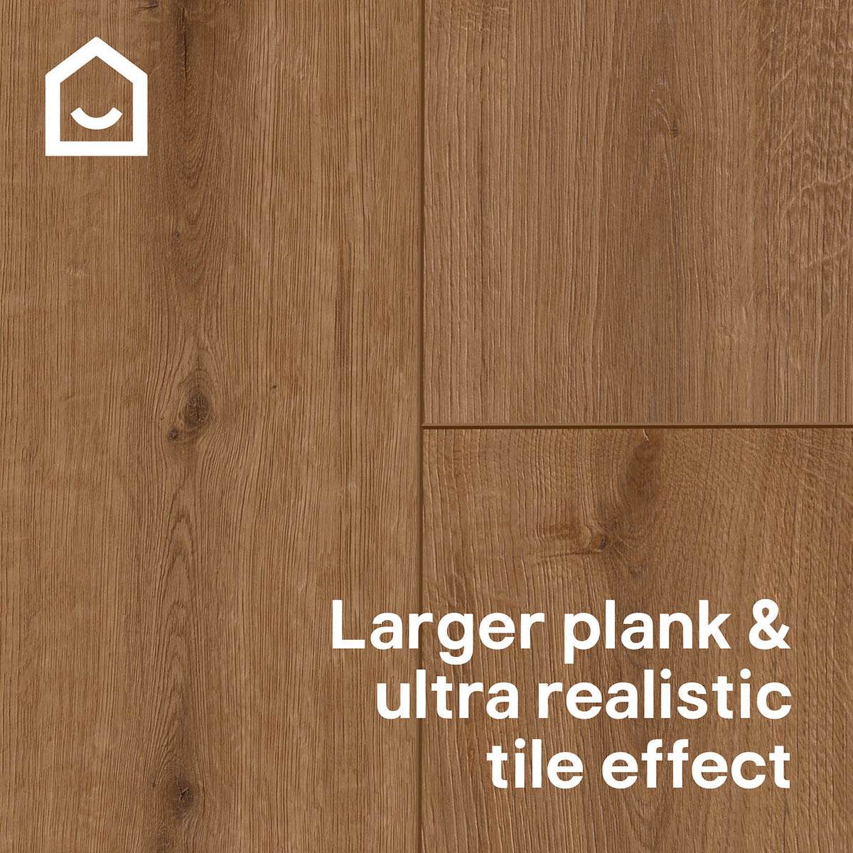Click Vinyl Planks Walnut Oak Effect Textured Water Resistant T4.5mm 2.36m² - Image 2