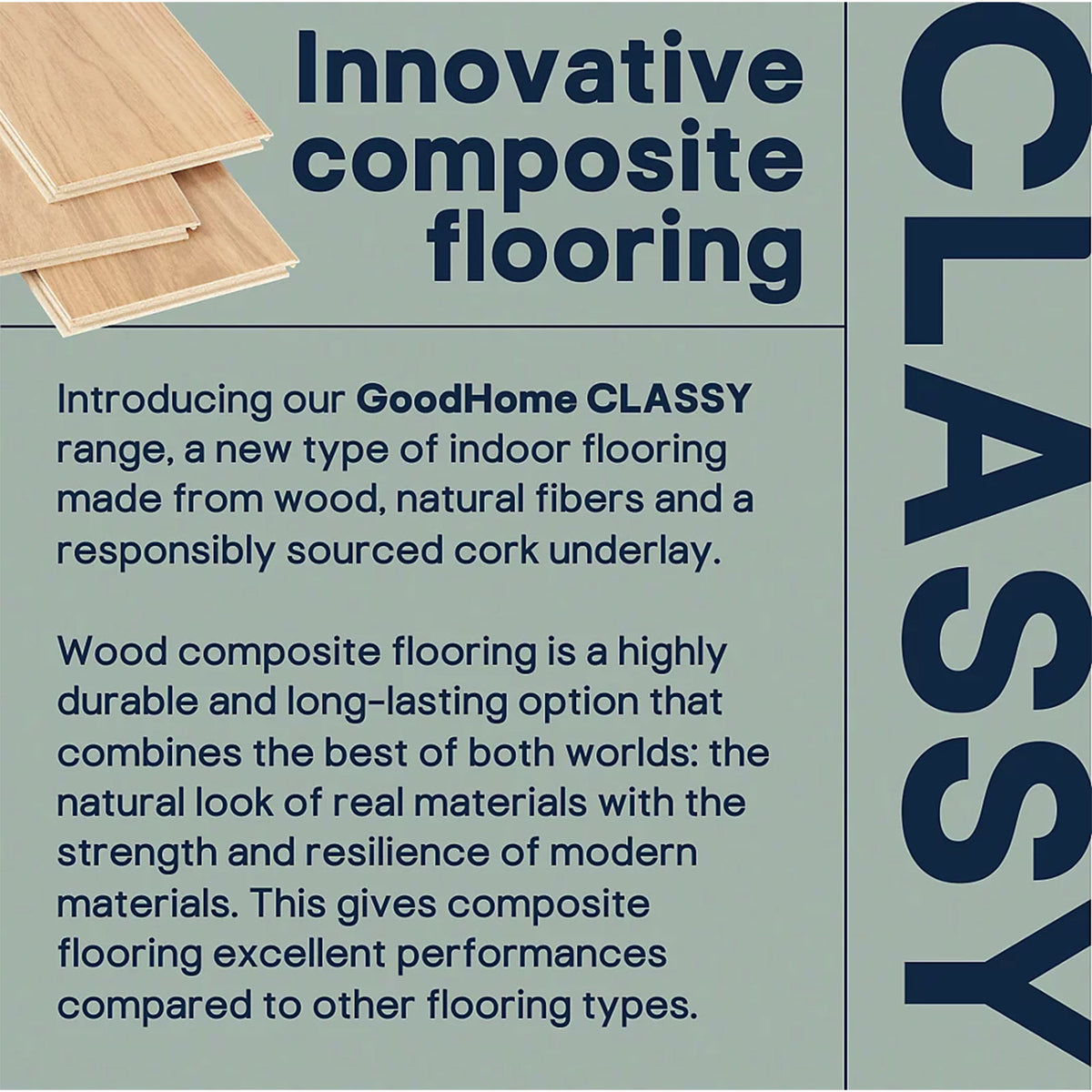 GoodHome Classy Oak Effect Click Flooring 1.98m2 Composite Floor Planks - Image 10