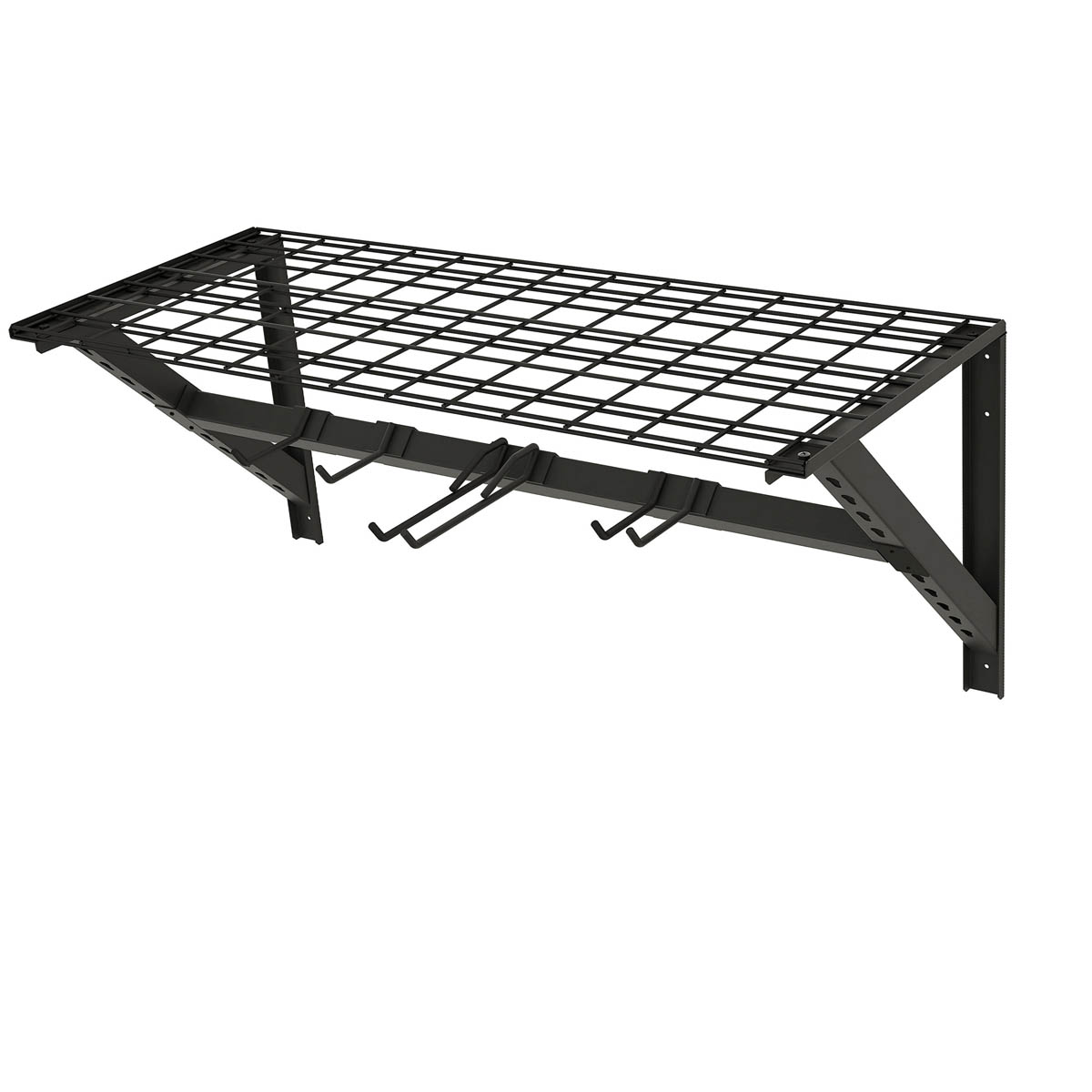 Garage Storage Rack With Hooks Wall Mounted Steel Sturdy (H)412 (W)968 (D)400mm - Image 1