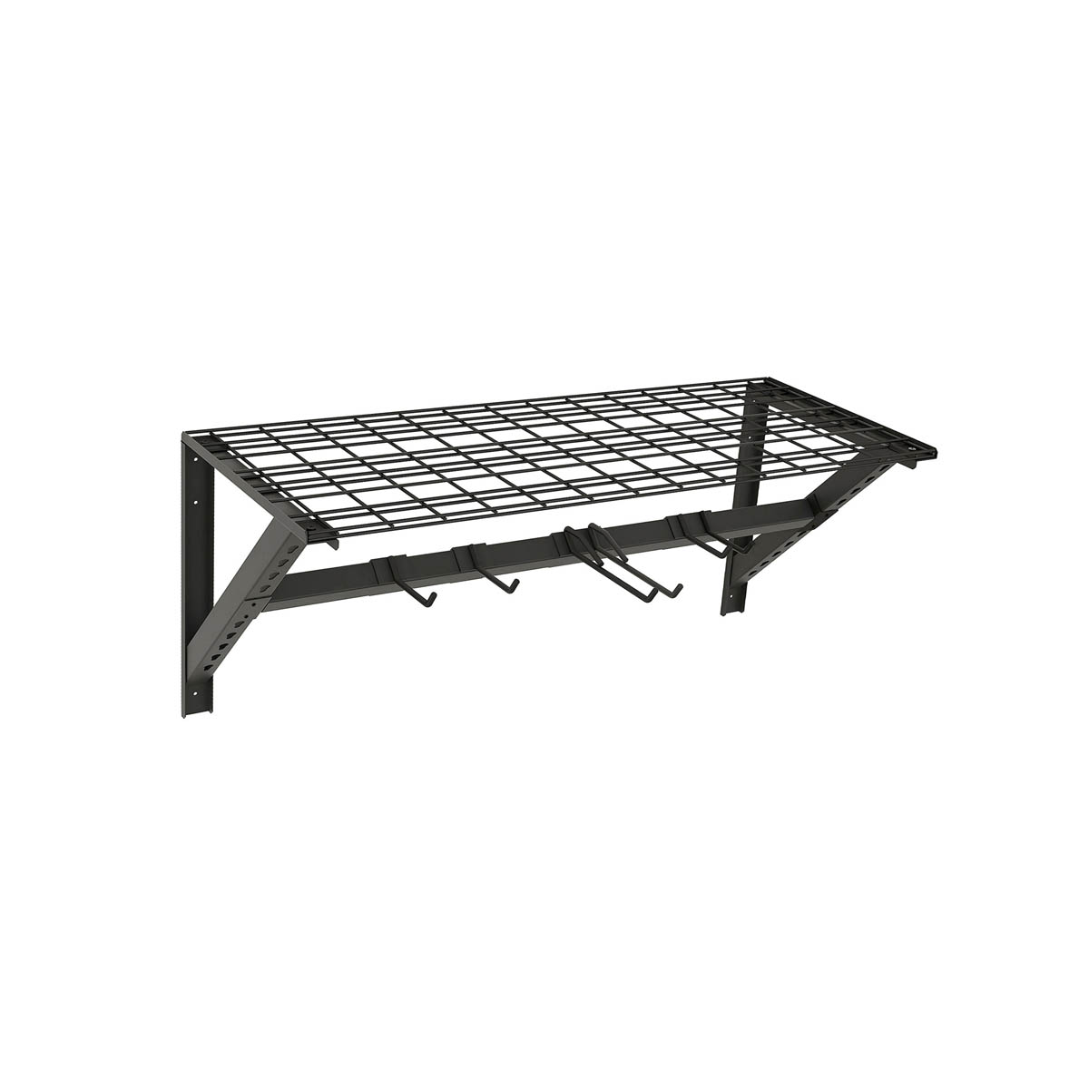 Garage Storage Rack With Hooks Wall Mounted Steel Sturdy (H)412 (W)968 (D)400mm - Image 4