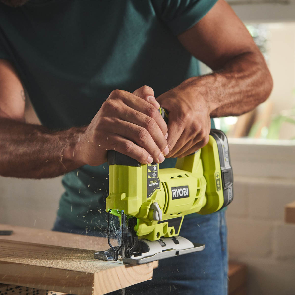 Ryobi Combi Drill Jigsaw Set Cordless 18V 2x2Ah Li-ion RCK182K-220S Compact - Image 2